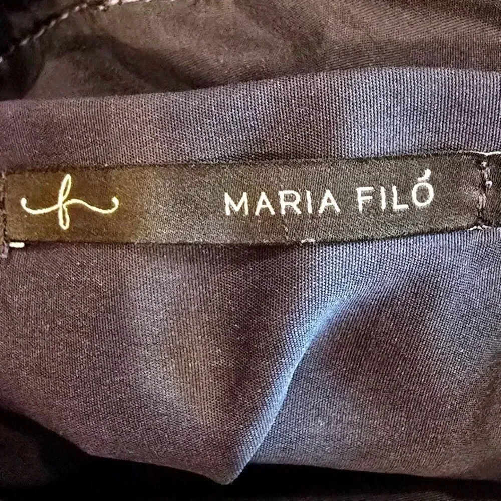 Maria Filó Brazil Red Black Leather Suede Drawstring Bucket Boho Bag Y2K